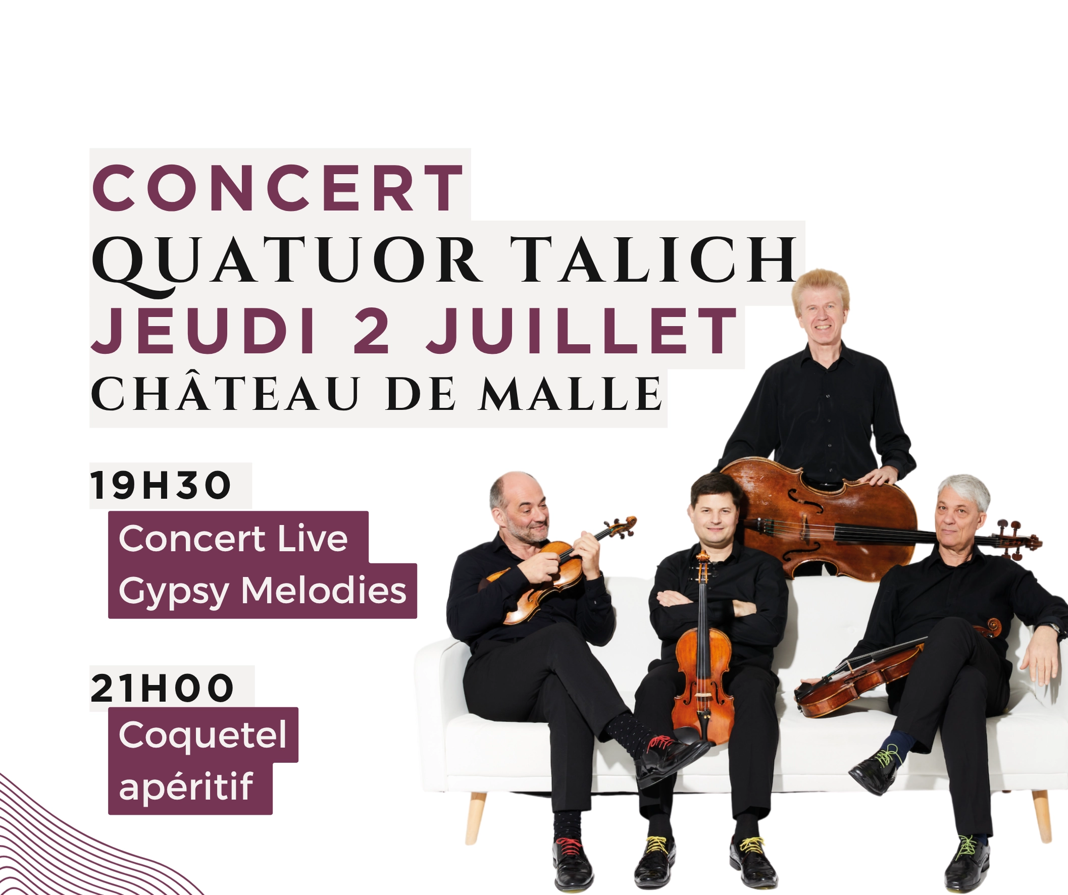 Affiche Concert Talich au Château de Malle